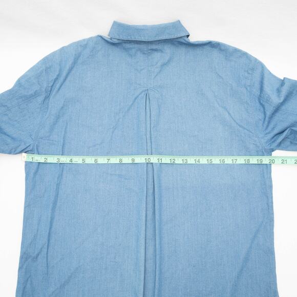 Lafayette‎ 148 New York Long Sleeve Button Down Chambray Shirt Size Small - Picture 9 of 12